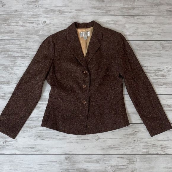 Casual Corner Jackets & Coats Casual Corner Petite Annex Brown